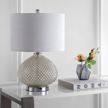Ames 22.5" LED Glass Table Lamp - JONATHAN Y
